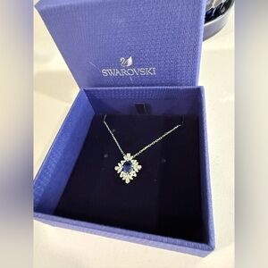 Swarovski Blue and Silver Crystal Necklace NWT